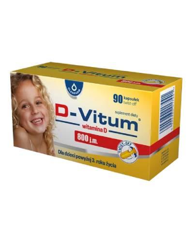 D-Vitum Witamina D 800 j.m. dla dzieci powyżej 3. roku życia, kapsułki twist-off, 90 sztuk